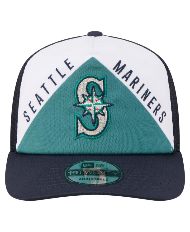 Men's White/Navy Seattle Mariners Retro Cut 19TWENTY Adjustable Trucker Hat