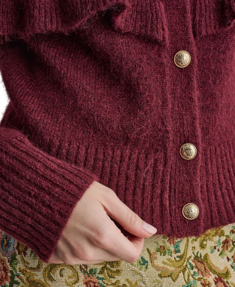 Women's Caped Pointelle Cardigan