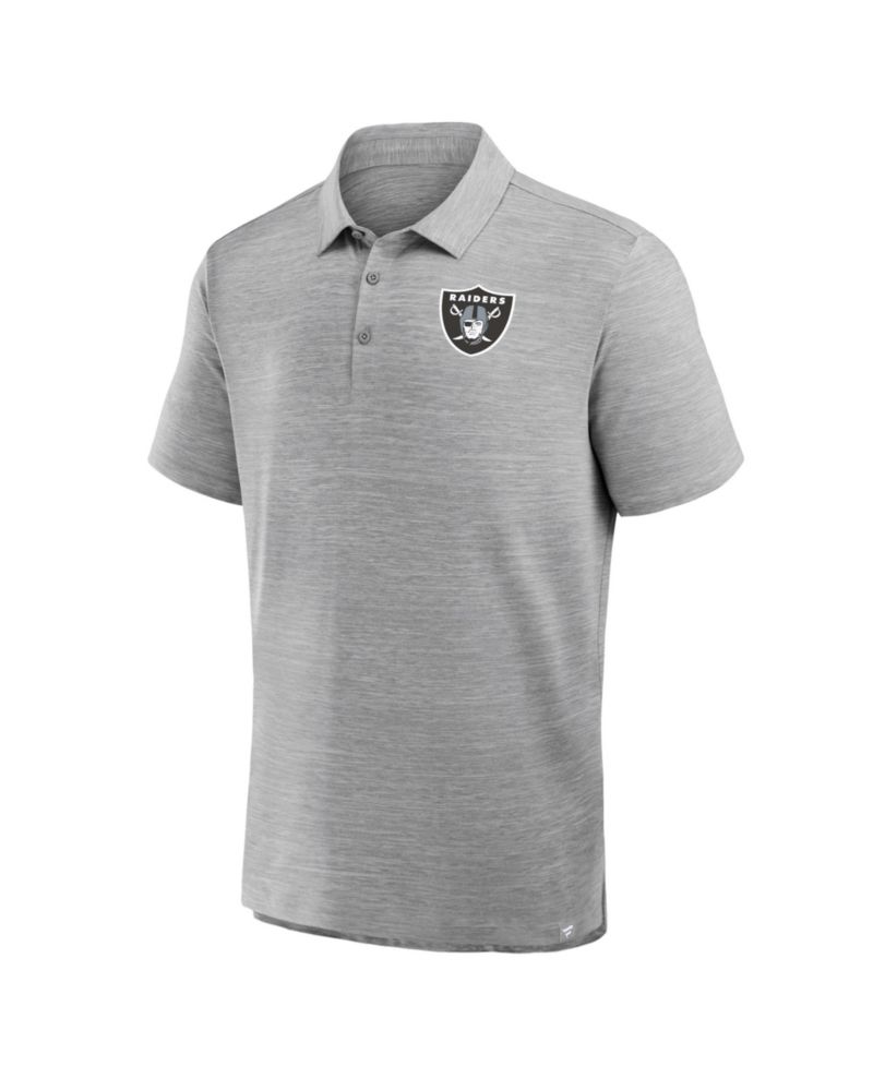 Men's Heather Gray Las Vegas Raiders Clutch Polo Shirt