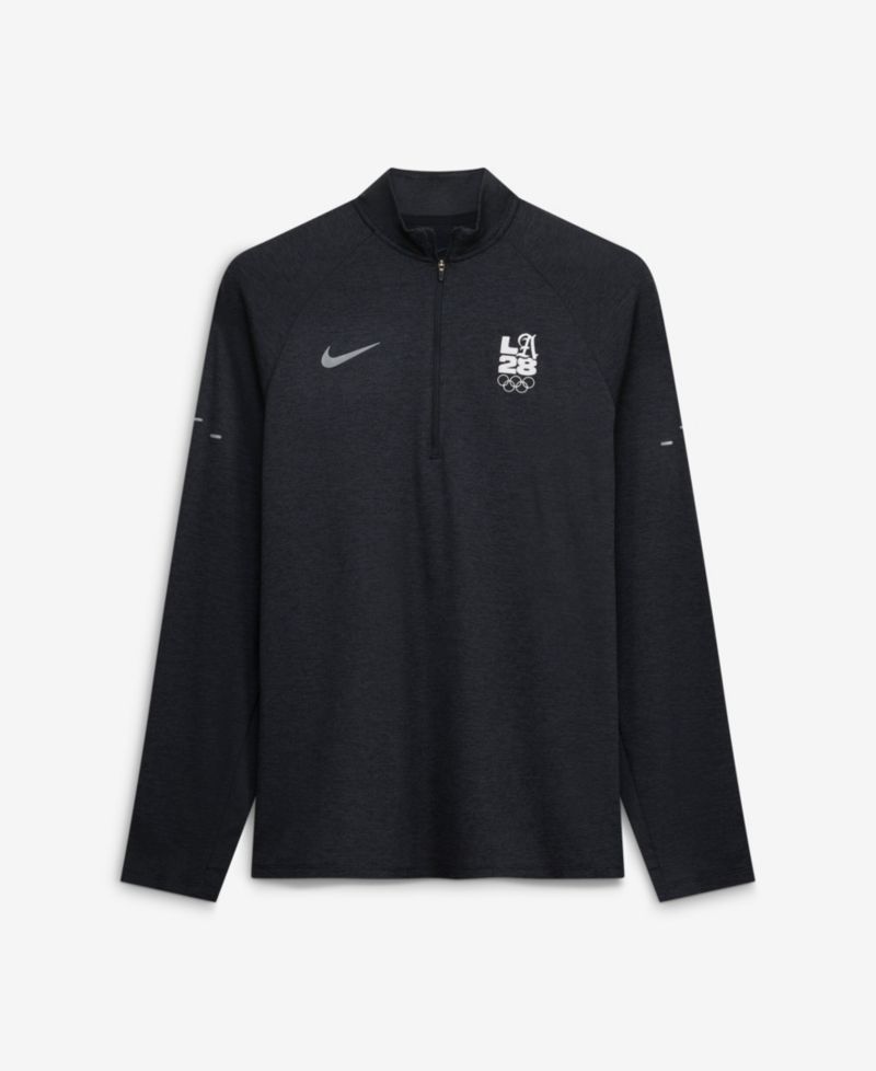 Men's Black LA28 Summer Olympics Stride Raglan Dri-FIT Half-Zip Pullover
