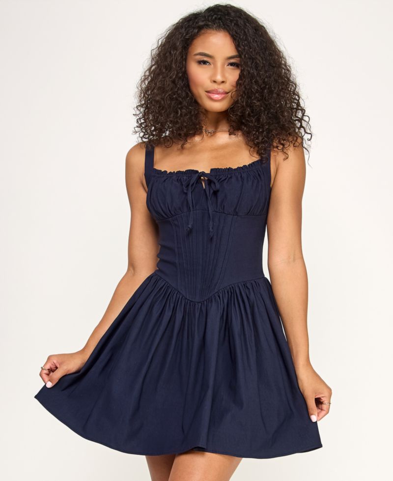 Women's Soft Gathered Bust Corset Dress