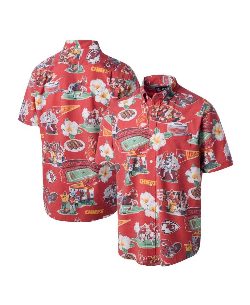 Men's Red Kansas City Chiefs Scenic Button-Down Shirt