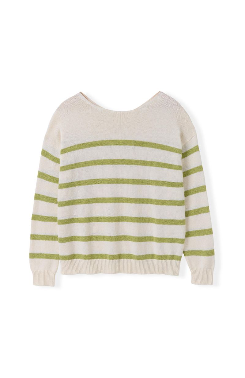 Women's Gauzy Boat Neck Sweater