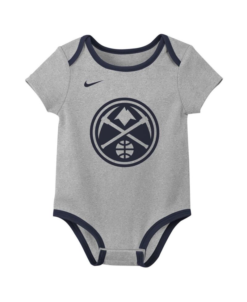 Baby Boys and Girls 3-Piece Denver Nuggets Two-Piece Bodysuit Set