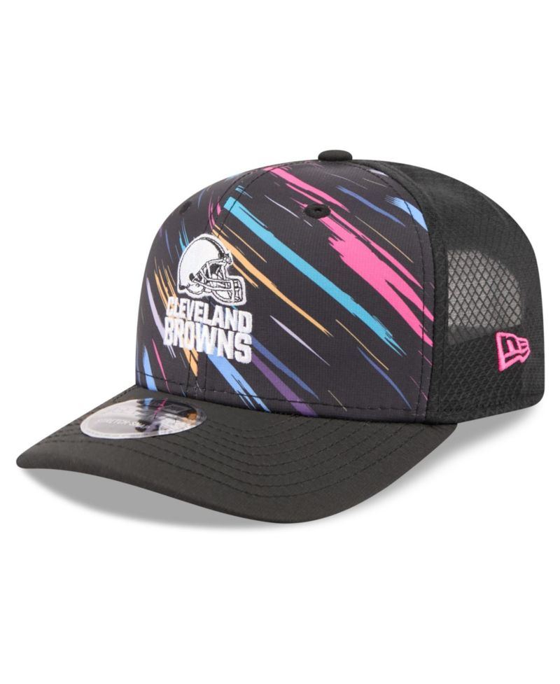 Men's Black Cleveland Browns 2026 NFL Cruical Catch 9SEVENTY Adjustable Trucker Hat