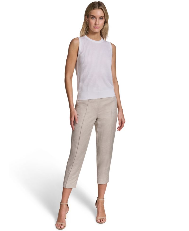 Women's Sleeveless Crewneck Knit Sweater