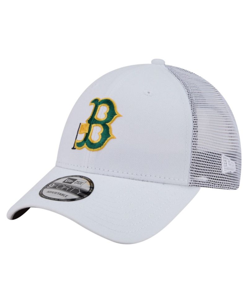 Men's White Boston Red Sox Flag 9FORTY Trucker Adjustable Hat