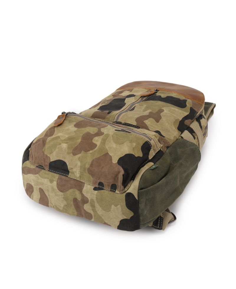 Mountain Leaf Utility Bee-Wax Canvas Backpack