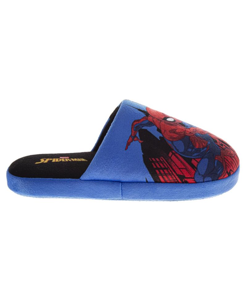 Toddler Marvel Spiderman Kids' Slippers Cozy, Plush, and Fun House Footwear (Little Kid Sizes 11-12 / Big Kid Sizes 13-5