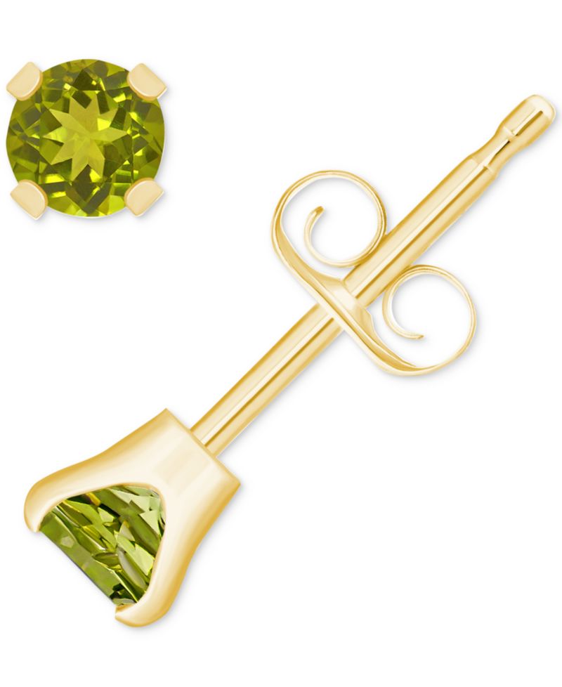 Rhodolite Garnet Stud Earrings (1/4 ct. t.w.) in 14k White or Yellow Gold (Also in Citrine, Sky Blue Topaz, Peridot & Opal)
