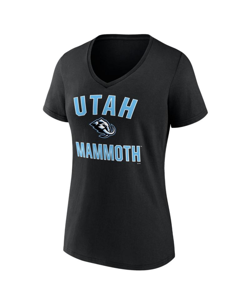 Women's Black Utah Mammoth Arch Victory V-Neck T-Shirt