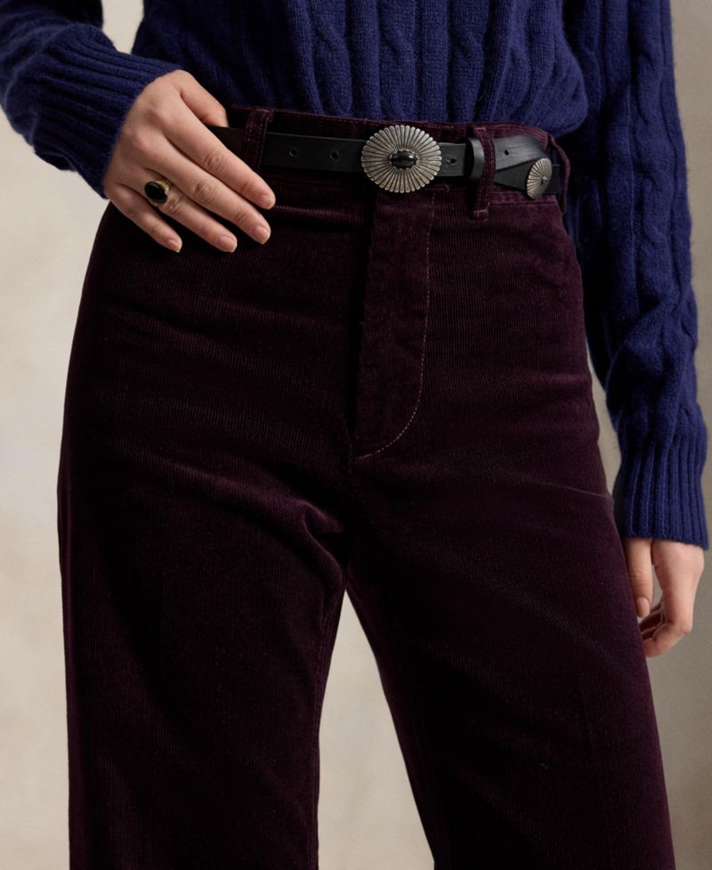 Women's Beaton High-Rise Flared 14-Wale Corduroy Pants