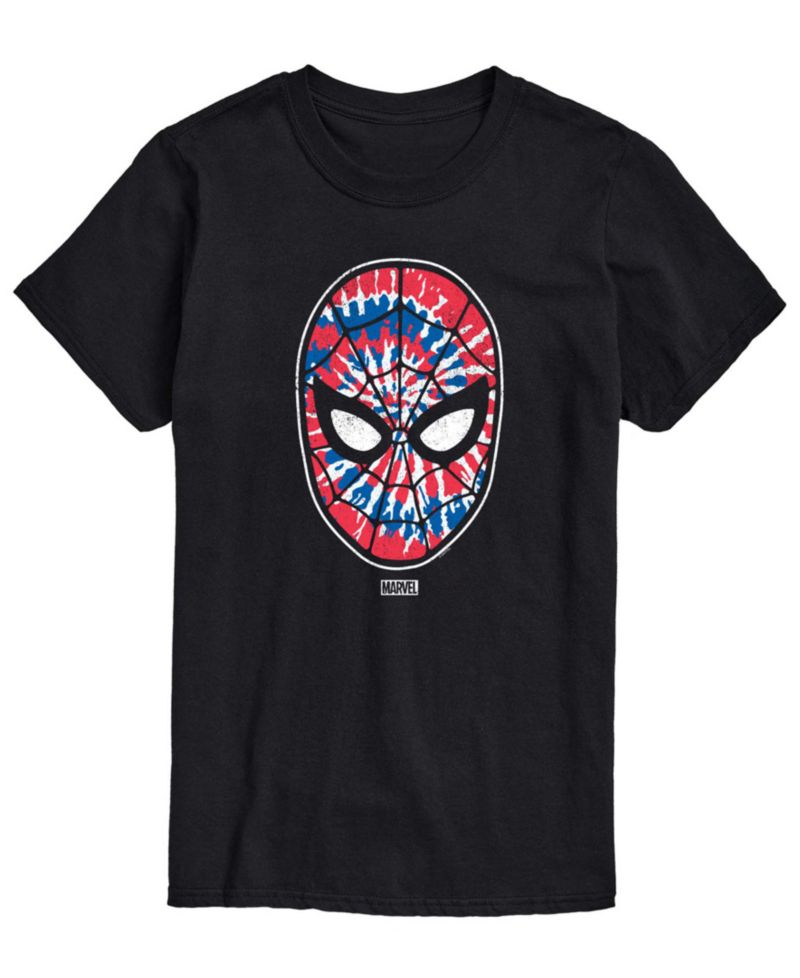Men's Spiderman Flag Fill Spiderman Short-Sleeve Graphic T-Shirt