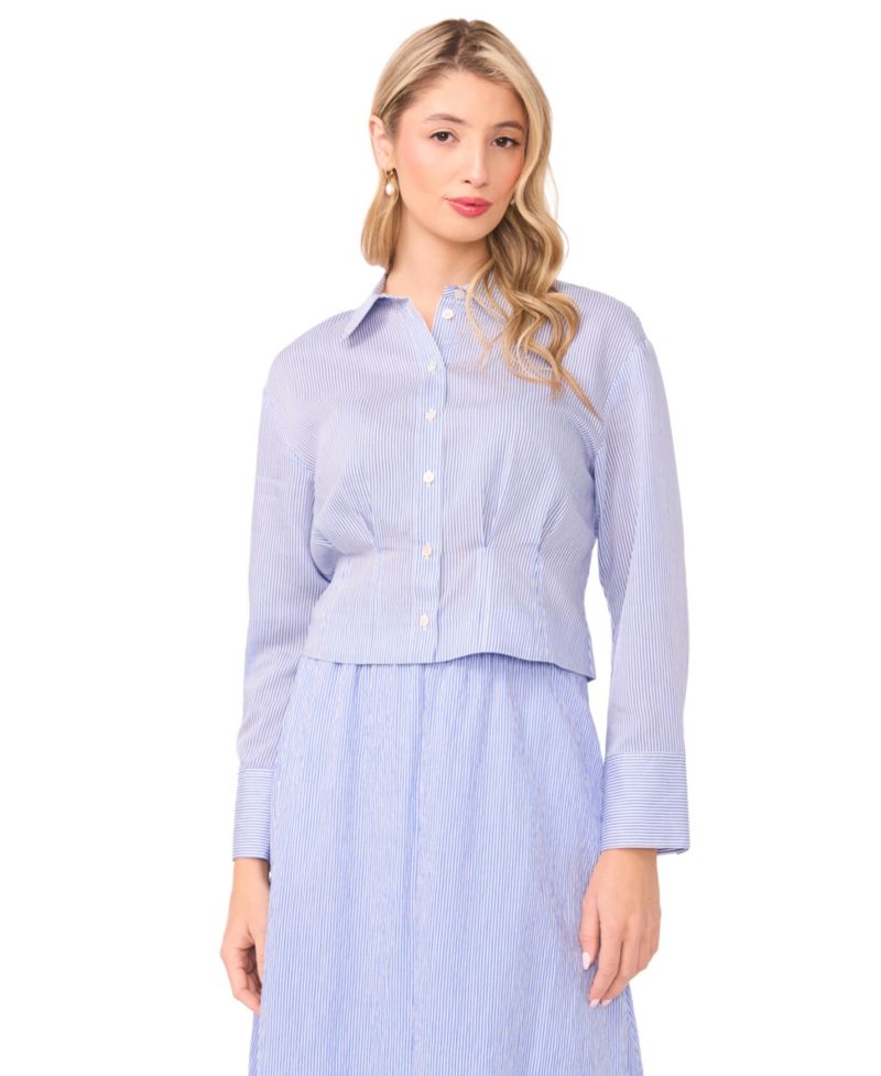 Women's Collared Neck Long-Sleeve Top