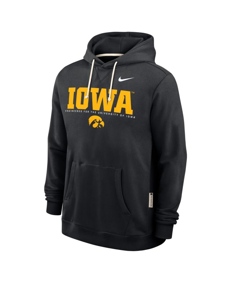 Men's Black Iowa Hawkeyes 2025 Sideline Standard Issue Dri-FIT Hoodie