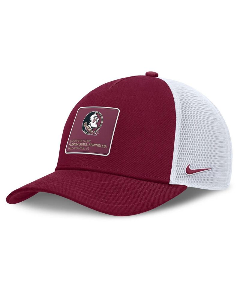 Men's Garnet/White Florida State Seminoles 2025 On-Field Rise Engineered Trucker Adjustable Hat