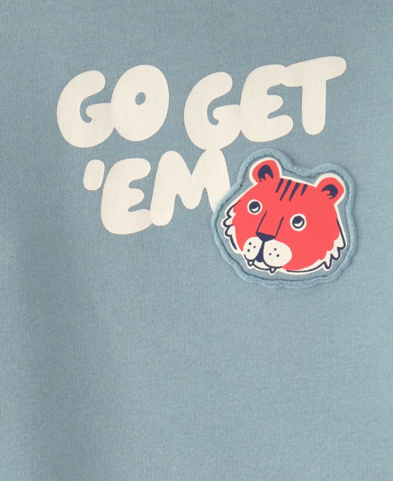 Baby Boys' Go Get Em Tiger Graphic Fleece Hooded Sweatshirt and Pants, 2-Piece Set