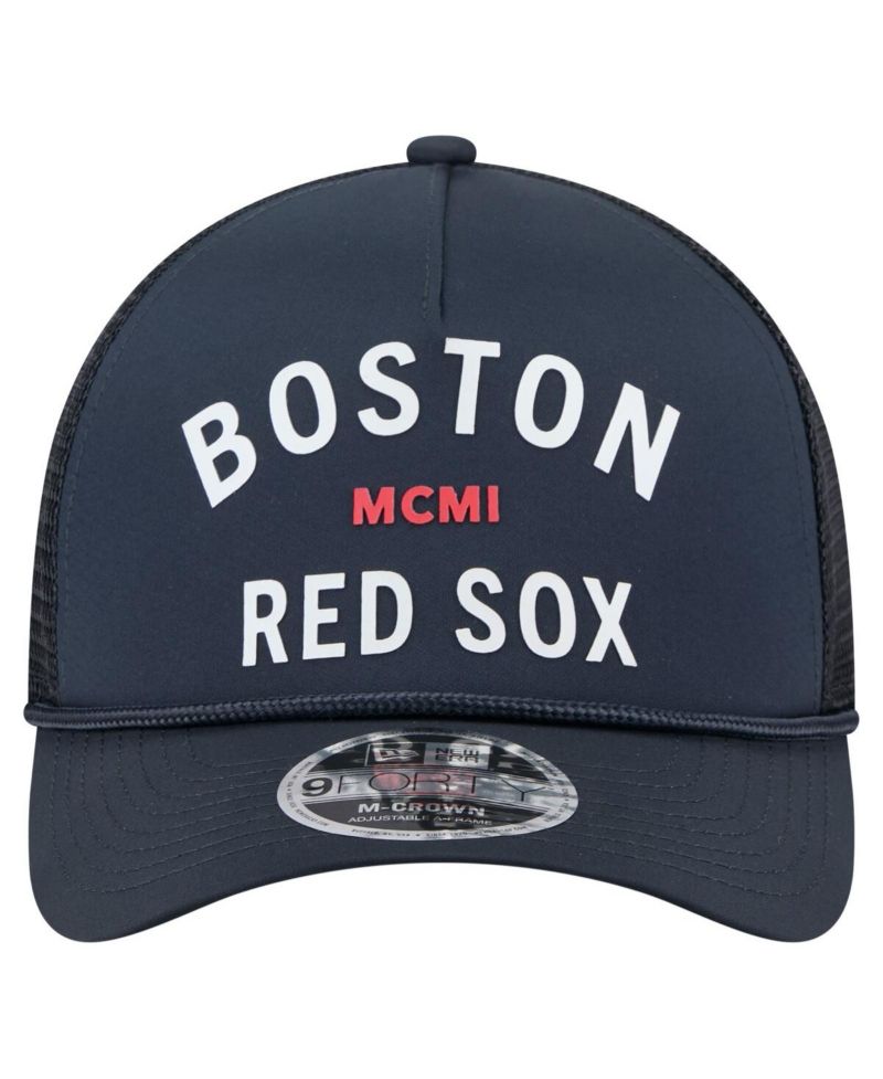 Men's Navy Boston Red Sox Minimalist 9FORTY A-Frame Adjustable Hat