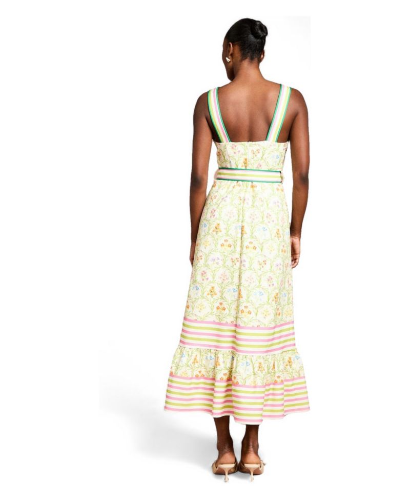 Women's Printed Ruffle Midi Dress