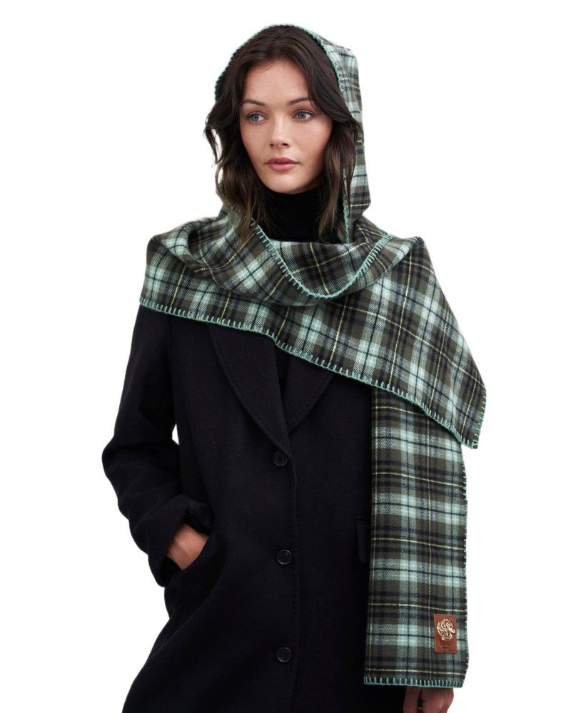 Women's Check Hooded Scarf