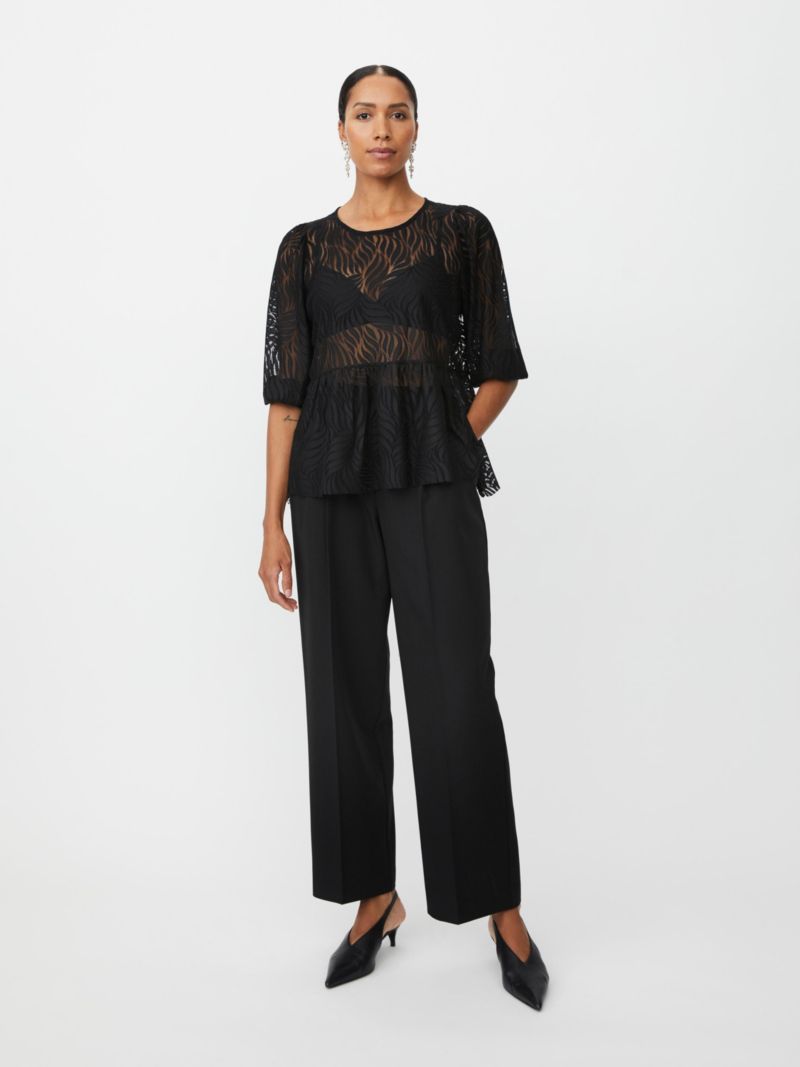 Women's Lace Peplum Top
