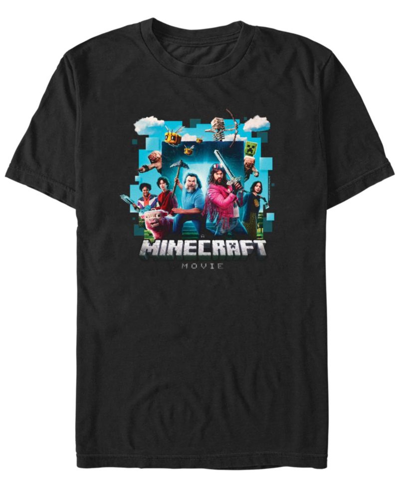 Men's Minecraft Movie Adventure Gang Short Sleeve T-Shirt