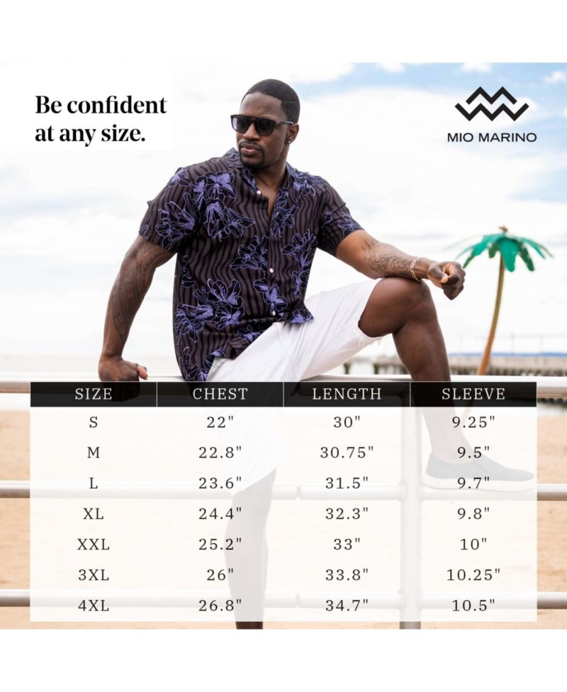 Men's Casual Button-Down Hawaiian Short Sleeve Shirt