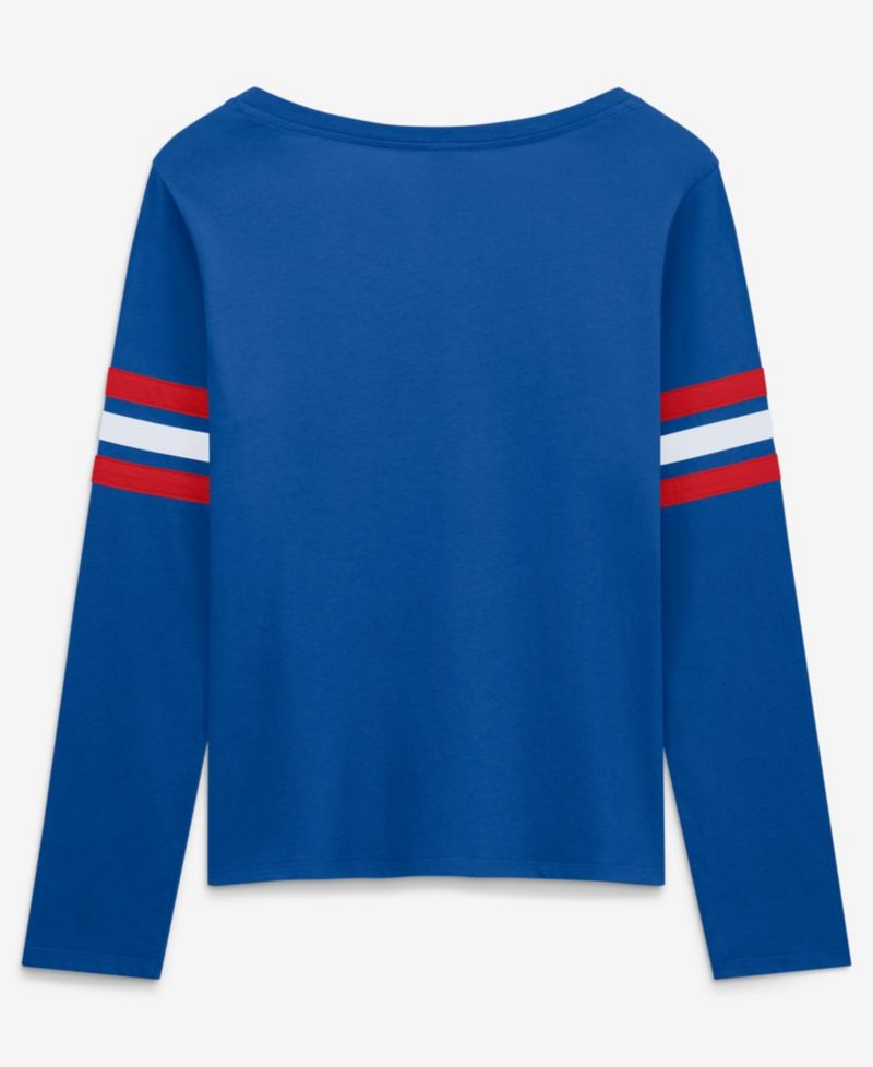 Women's Royal Buffalo Bills Team First Coverage Scheme Lace-UpLong Sleeve T-Shirt