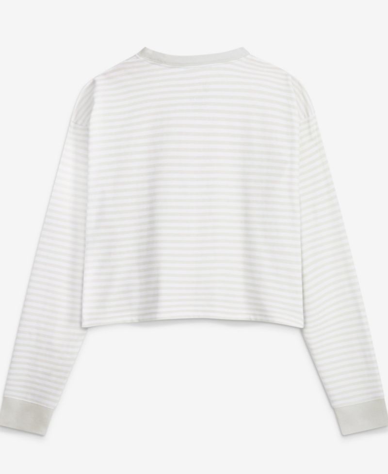 Women's White Pittsburgh ST-Shirtlers Loose Fit Crop Top