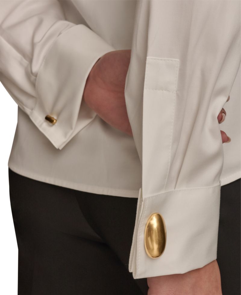 Women's Wrist-Hardware Button-Down Shirt