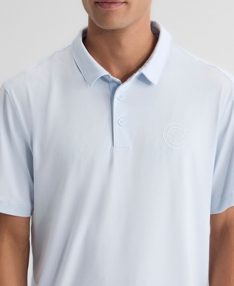 Men's Light Blue Chicago Cubs Clutch Polo Shirt