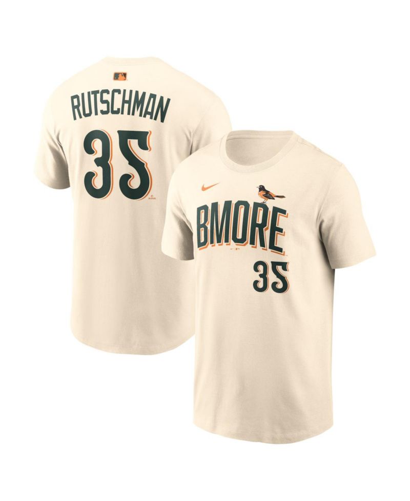 Men's Adley Rutschman Natural Baltimore Orioles 2026 City Connect Name & Number T-Shirt