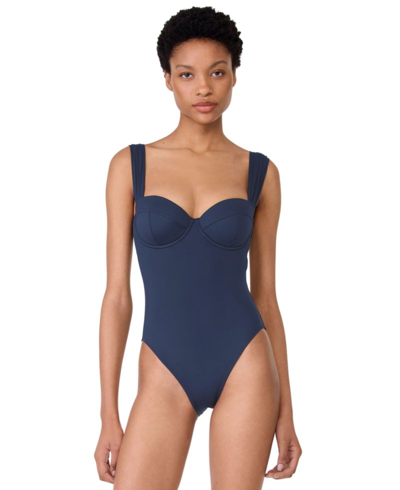 Women's Sweetheart Underwire Cutout One-Piece Swimsuit