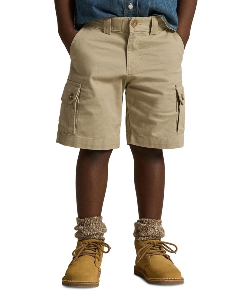 Toddler and Little Boys Stretch Twill Cargo Short