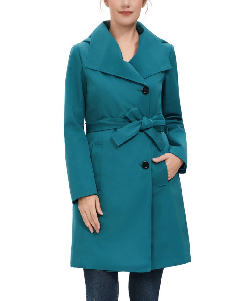 Women's Wing Collar Hooded Trench Coat