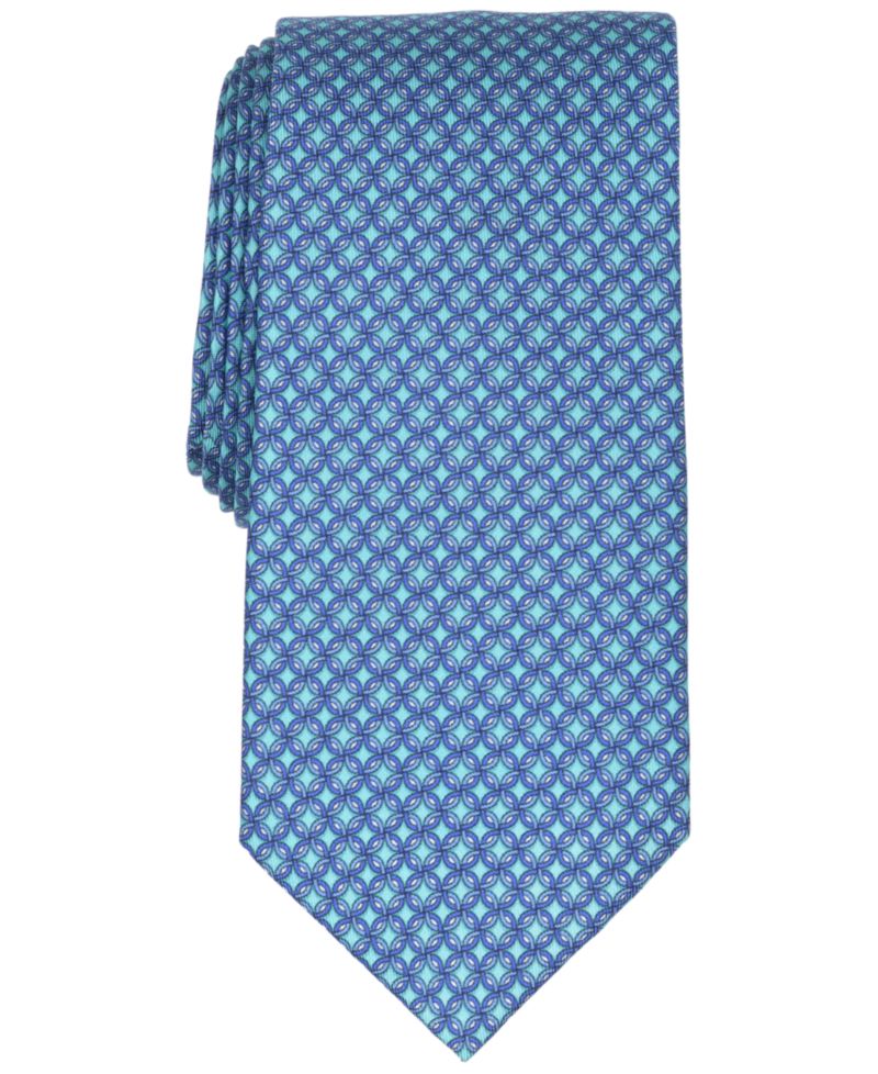 Men's Huntington Geometric Pattern Silk Tie