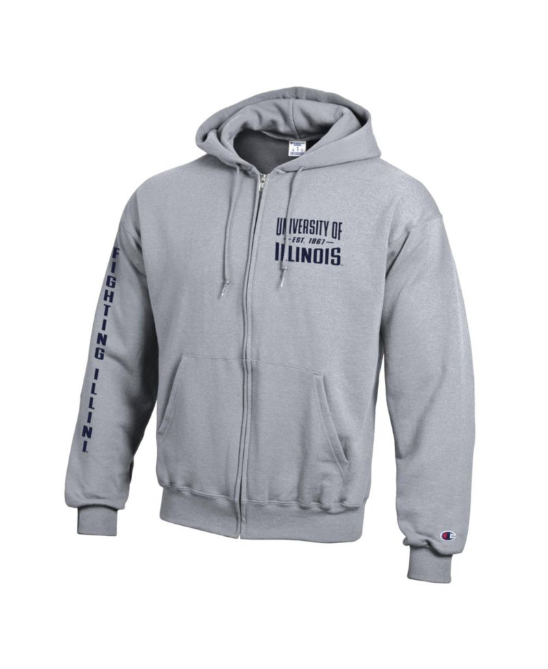Men's Illinois Fighting Illini Varsity Powerblend Full-Zip Fleece Hoodie