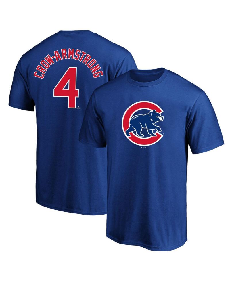 Men's Pete Crow-Armstrong Royal Chicago Cubs Big & Tall Name & Number T-Shirt