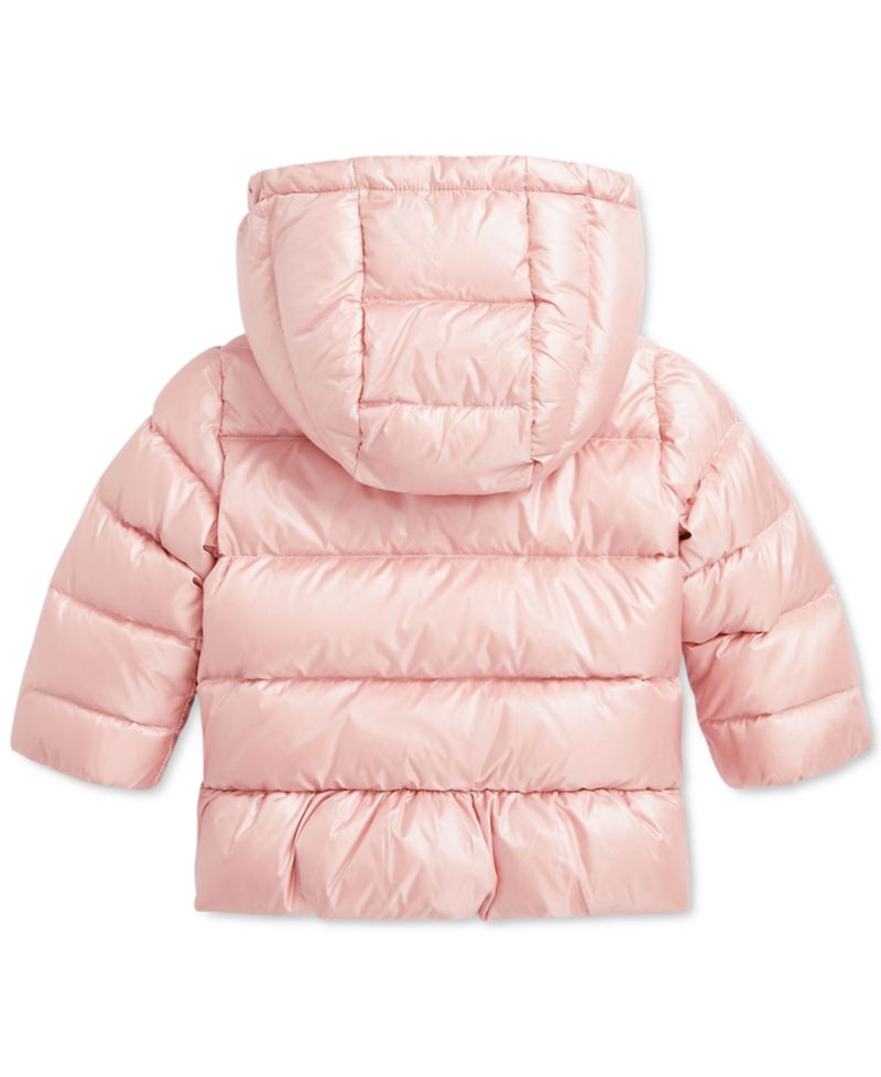 Baby Metallic Peplum Bomber Coat