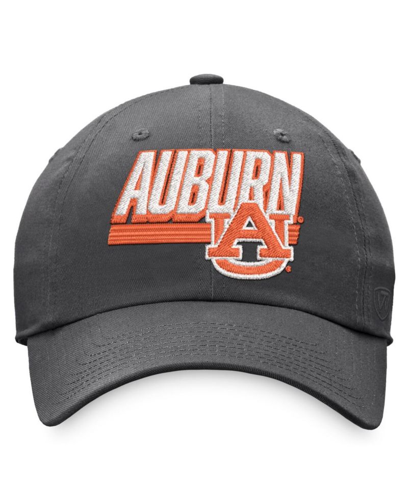 Men's Charcoal Auburn Tigers Slice Adjustable Hat