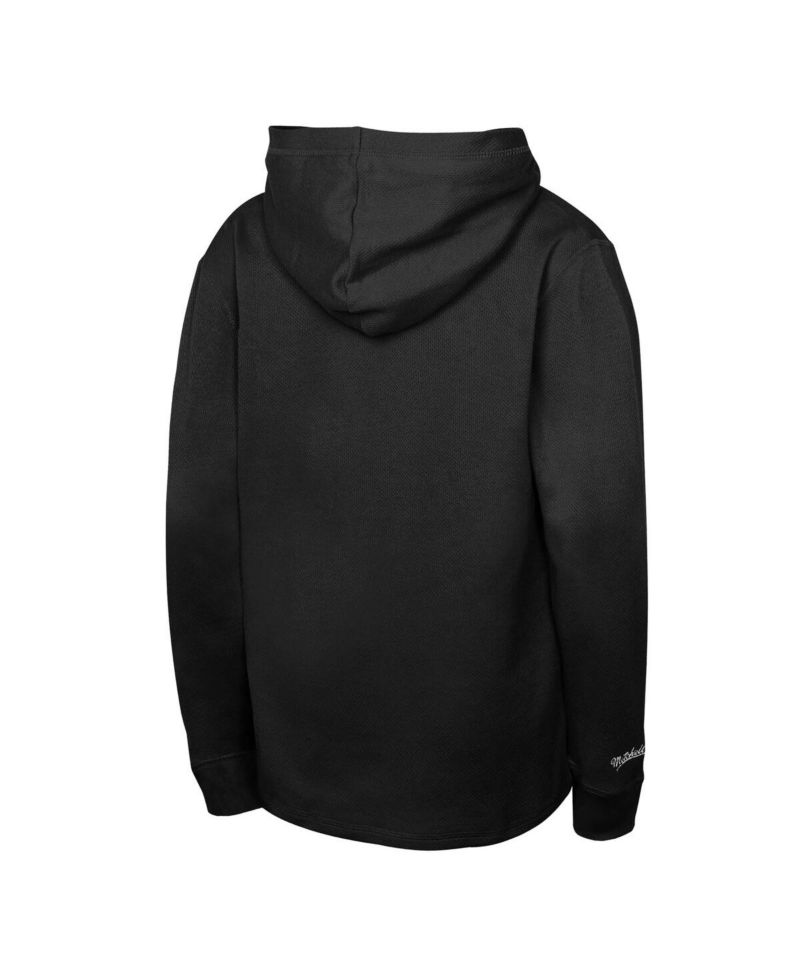 Big Boys and Girls Black Orlando Magic Hardwood Classics Lightweight Thermal Long Sleeve Hoodie T-Shirt