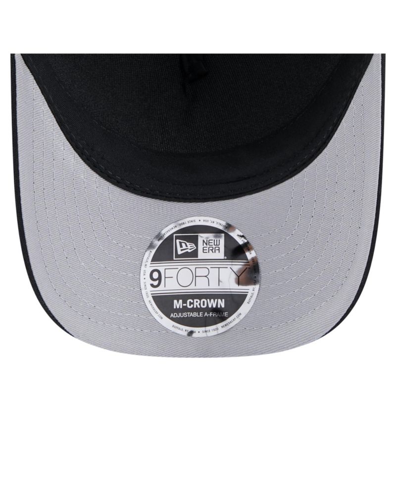 Men's Black Atlanta Braves Gradient 9FORTY A-Frame M-Crown Trucker Adjustable Hat