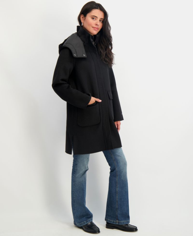 Women's Hooded Zip-Front Coat