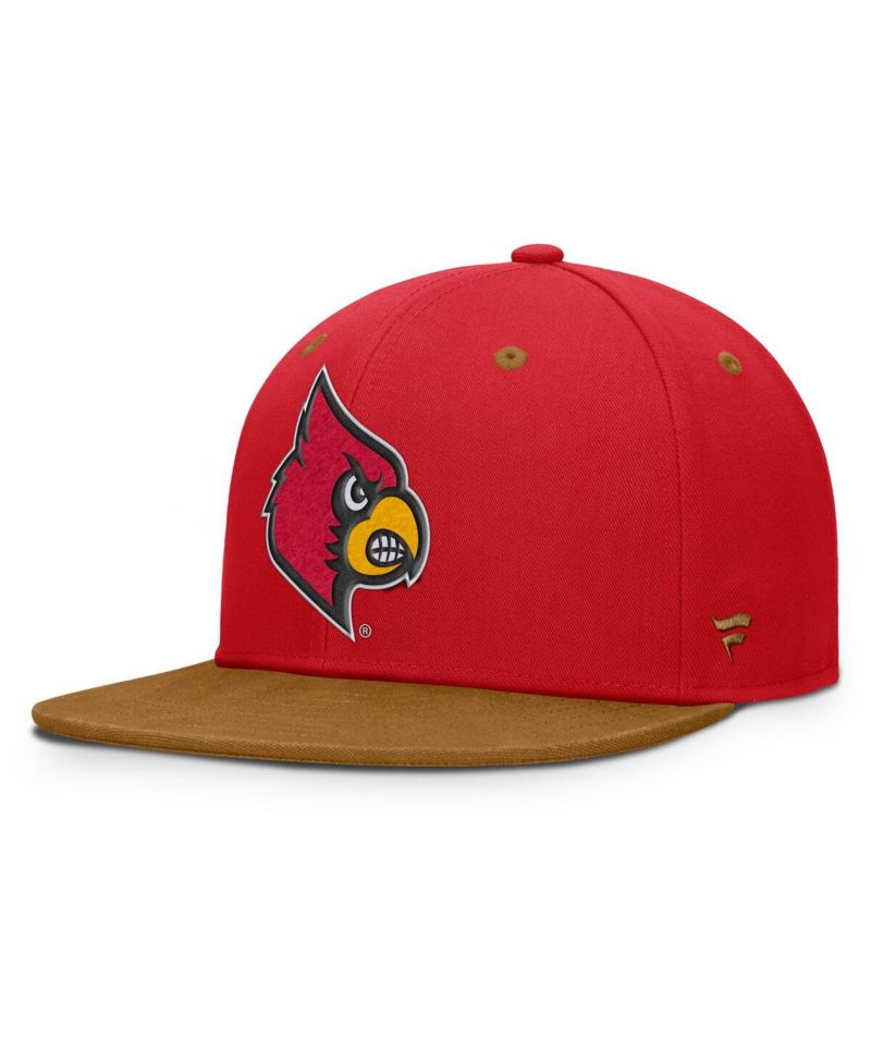 Men's Red/Brown Louisville Cardinals NoBo Fitted Hat
