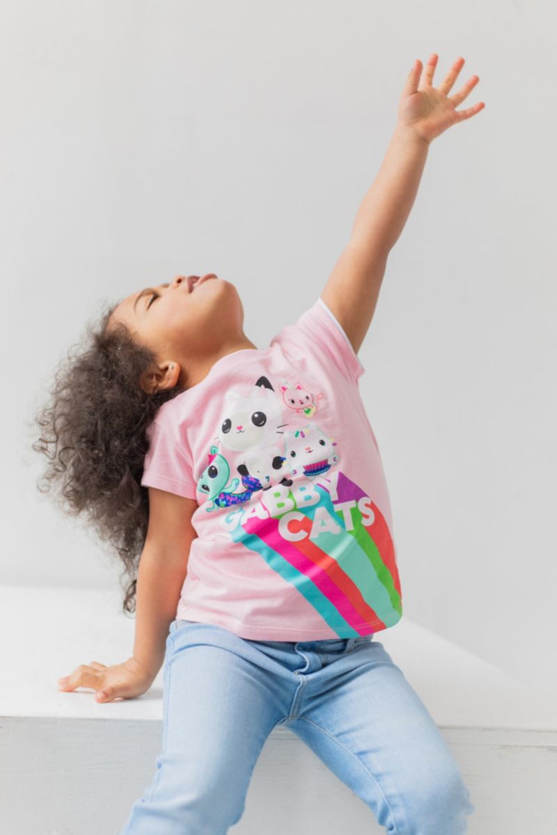 Dreamworks Gabbys Dollhouse Girls 2 Pack T-Shirts Toddler |Child Girls