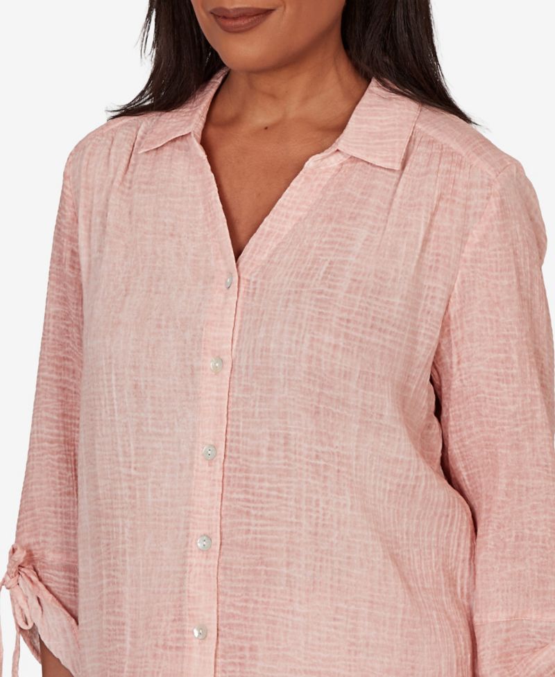 Women's Camden Market Crinkle Gauze Button-Front Top