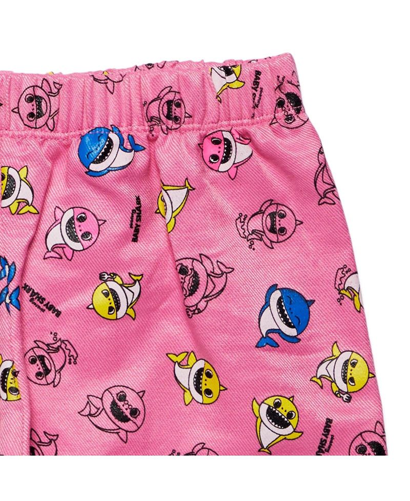 Baby Girls Pinkfong Shark T-Shirt and Shorts Outfit Set