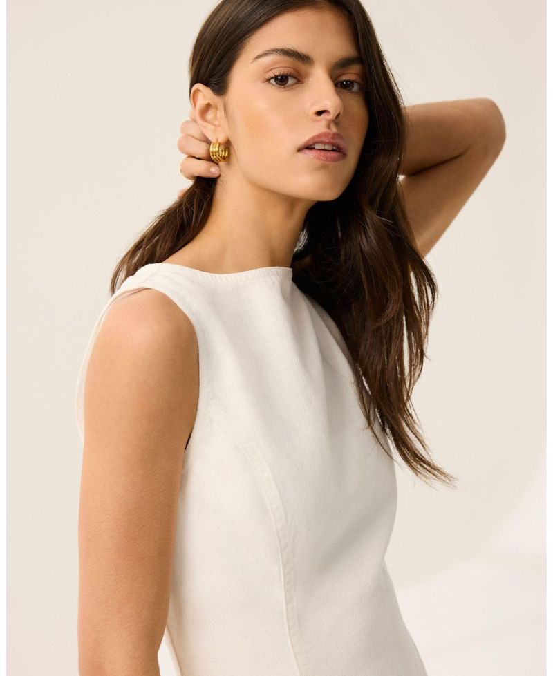 Women's Sleeveless Denim Mini Dress
