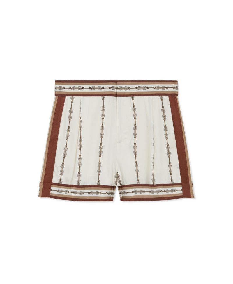 Women's Jayce Chain-Print High-Waisted Cover-Up Shorts