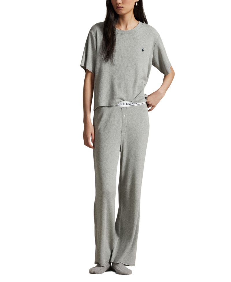 Women's 2-Piece Short Sleeves Top and Pants Pajama Set
